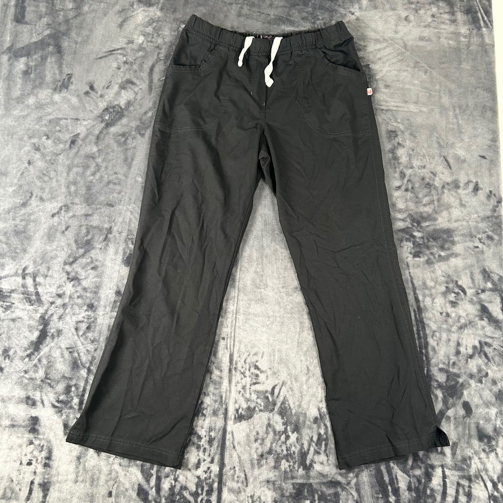 Urbane Ultimate Scrub Pants Womens Medium Black Drawstring Stretch M052993